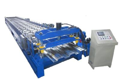 China 8T Floor Deck Roll Forming Machine 45# Steel With Quenching 60mm Shaft Chain Drive for sale