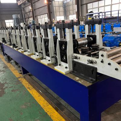 China 1.0-2.0mm Thickness Gearbox Driven Galvanized Steel Slotted Channel C Post Metal Roll Forming Line for sale