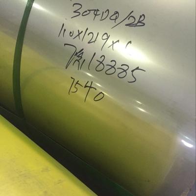 China Cold Rolled 2B Surface Austenite Steel Sheet Coil 304 1100mm Width for sale