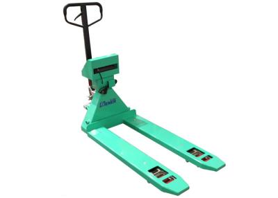 China Manual 3000Kg Pallet Jack Scale Truck With Weight Indicator for sale