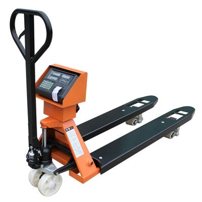 China Manual Electronic Hand Pallet Truck Forklift Weighing Scale 2500kg for sale