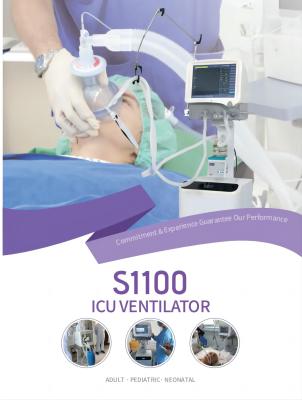 China S1100 20 CmH2O-100 CmH2O Medical Ventilator Equipment Breathing Machine In ICU for sale