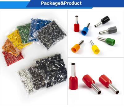 Cina Terminali tubolari a crimpare in rame e nylon isolati multicolore per cavi elettrici, accessori per cablaggio in vendita