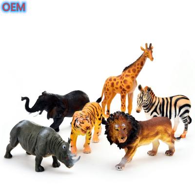 China Large Custom Plastic PVC Wild Animal Figures Toys For Toddlers OEM Design for sale