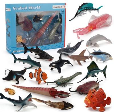 China Simulação Vida marinha Animais Kit de Modelo Figuras de Ação Miniatura Educação Crianças Brinquedos Para Meninos à venda