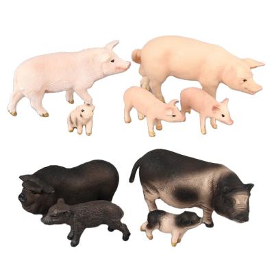 China Simulation Animals Model Toys Sets Pig Plastic Action Figures Educational Toys For Children Kid Funny Toy Fig for sale