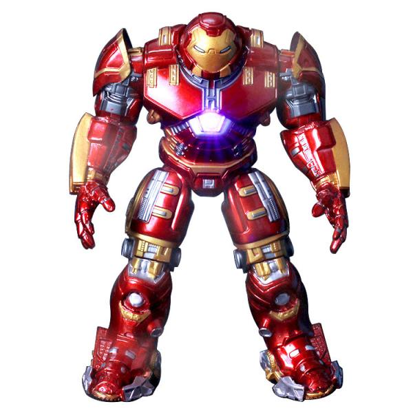 Quality Custom Iron Hero Hulkbuster Armor Man Joints Movable Dolls Mark With LED Light PVC Action Figure Toy for sale