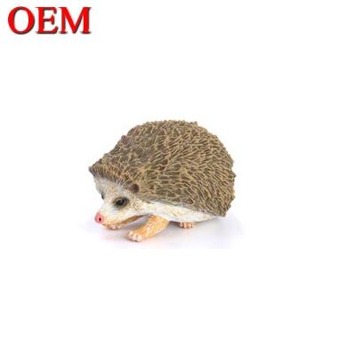 China Hedgehog Shape Resin Animal Toy Made Plastic Animal Cartoon Shape Toy for sale