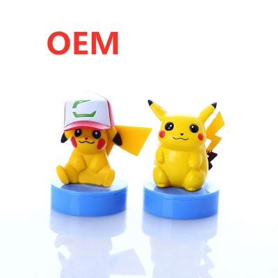 China OEM Custom Made Mini Stamper Toy Pikachu Figure Stamper Self-ink Stamp Plastic Mini Stamper for sale