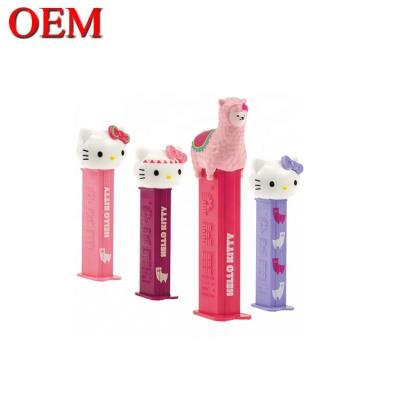 China Customized 3D Cartoon Toy Hellokitty Plastic Candy Dispenser Oem Candy Packs for sale