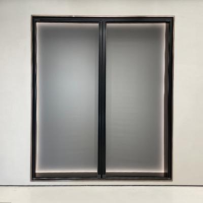China Black Aluminum Trackless Screen Door 200*280cm 400*280cm for sale