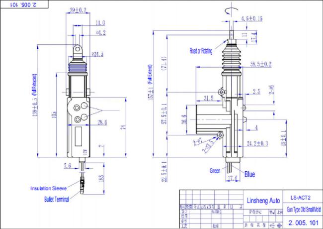 Gun Type Actuator for Furniture or Water Dispenser