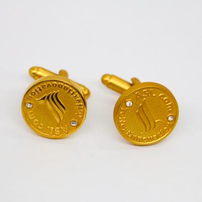 China Free Design Custom Cufflinks Own Design Logo Metal Cufflinks Gold Plated Making Luxury Cufflinks for sale