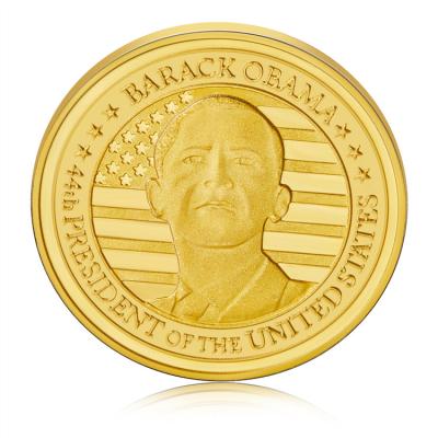 China Personalised Gold Coin Gold Plated Presidential Coins Zinc Alloy ISO9001 for sale