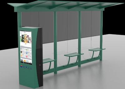 China Auto LCD Outdoor Digital Signage , Digital Bus Stop Shelter Advertising System for sale
