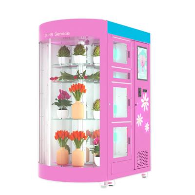 Chine Distributeur automatique de casier de fleur de réfrigération de service d'individu avec Wifi 19 pouces à vendre