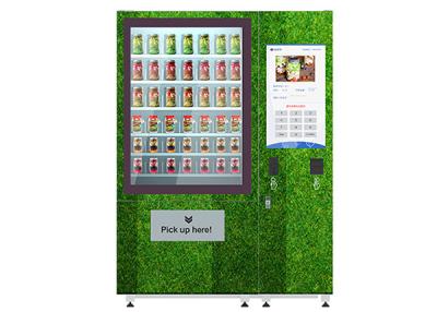 China Correia transportadora do alimento feito sob encomenda da salada de fruto fresco da máquina de venda automática da salada que vende com elevador à venda