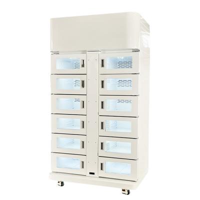 China Temperature Adjustable Refrigerated Locker Smart Fresh Android System for sale