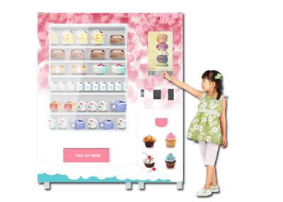 China Gekühlter abkühlender Nahrungsmittelautomat, gesunder Mahlzeit-Automat mit Mikrowelle zu verkaufen