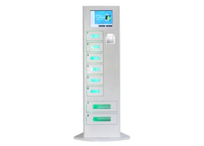 China Cell Phone Recharge Station with LCD Touch Screen , 8 Lockers Battery Charging Stations Kiosk for sale