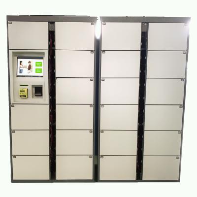 China 18 Door Supermarket Specific Use Luggage Lockers Customize Cold Rolled Steel Material for sale