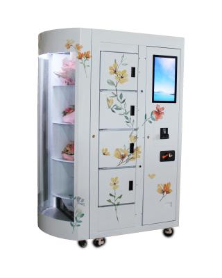 China Máquina de venda automática do serviço do auto da flor fresca de Rosa com sistema de refrigeração transparente de controle remoto da exibição da janela à venda