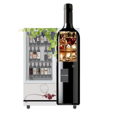 China Glass USB Wine Bottle Vending Machine With Elevator Lift System for sale