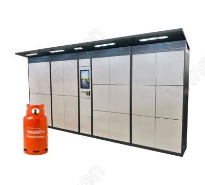 China Smart 24 Hours Wifi Vending Locker LPG LNG Gas Exchange Cylinder Click And Collect Credit Card Payment for sale