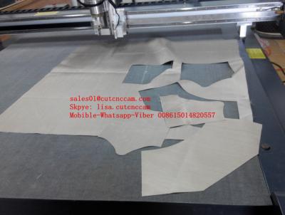 China Bulky Silicone Cloth Glass Silica Cloth Fabric Siltem CNC Knife Cutting Machine for sale