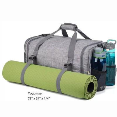 China Saco dobrável feito sob encomenda do Gym dos esportes com compartimento das sapatas & o saco molhado da ioga do saco à venda