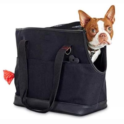 中国 Canvas Shoulder Premium Travel Pet Carry Bag Dog And Cat 販売のため