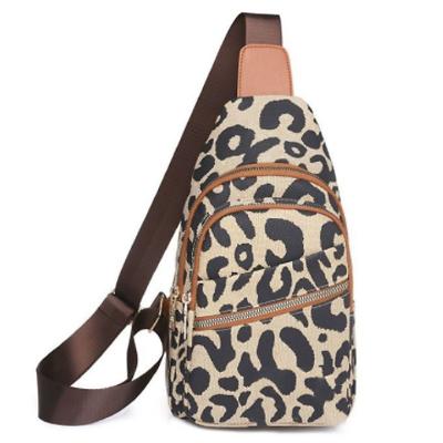 China Women'S Leopard Print Chest Bag Customizde Logo Outdoor Crossbody Bag for sale
