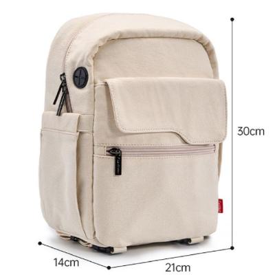 China Slr Canvas Camera Bag Photography Shoulder Crossbody Bag With Waterproof Cover for sale