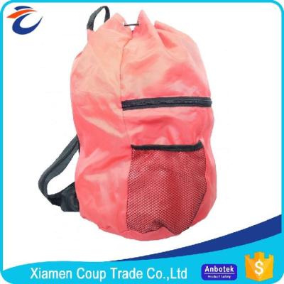 China Simple Design Coloured Drawstring Bags / Customized School Bags With Rain Cover for sale