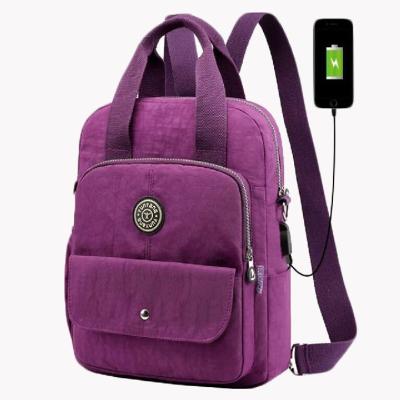 China Nylon USB Charging Stylish Travel Backpacks For Girl for sale