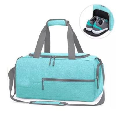 China Water Resistant 400D Polyester Weekender Duffel Bag With Shoe Compartment for sale