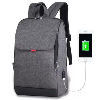 China Smart Polyester Slim Notebook Backpack With USB Charging Port for sale