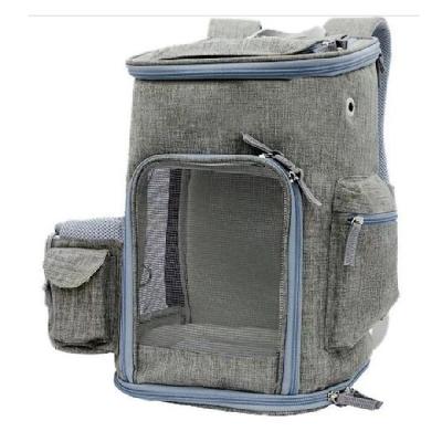 China Extra Spacious Soft Sided Pet Carrier Backpack With Snowflake 210D Lining for sale