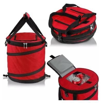 China Waterproof Foldable Insulated Picnic Cooler Bag Outdoor Round Shape en venta