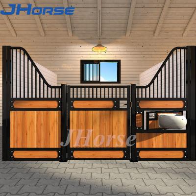 China Hinged Door 3D Design Horse Stall Panels Outdoor Portable Horse Stall Fronts Doors Boxes for sale