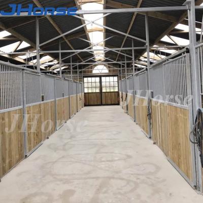 China Custom Steel Horse Stable Partitions / Horse Stable Box With Riding Equipment for sale