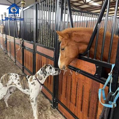 China Outdoor Heavy Duty Horse Stable Panels Customized Pine Timber Swing Front for sale