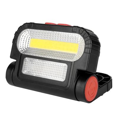 China Battery Powered Handheld LED Work Light 9.9x2.9x7.1cm Mini Work Light 180lm Waterproof Stand Hook Red Warning for sale