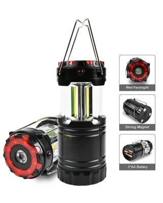 China 8.7x8.7x14.5(20.5)Cm Portable Outdoor Large LED Pop Up Lantern With Spot Light Warning Light for sale