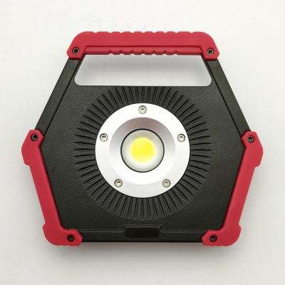 China 10W Rechargeable COB Waterproof Portable LED Work Light 17.3x3.5x15.6cm ABS Silicone for sale