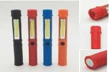 China ABS Pen Work Light Round LED Fog Lights COB With 1W LED On Head 1.5W COB LED On Body With Plastic Clip for sale