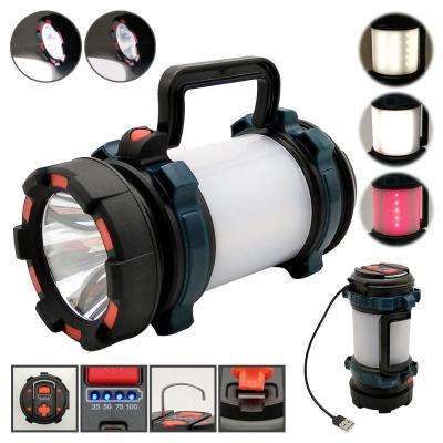 China 8.8x8.2x16.7cm 380g 2 In 1 LED Camping Lantern ABS Rechargeable Battery Lantern for sale