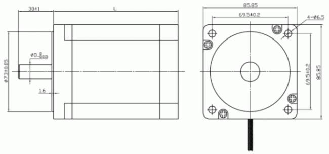 1.2 Degree Nema 34 Stepper Motor 86HS Series 2N.M - 7N.M 278oz.In - 972oz.In 0