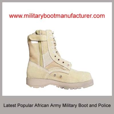 Chine Wholesale China made Military African Army Police Latest Popular  Widely used Cow Suede Tactical Combat Desert Tan Boot à vendre