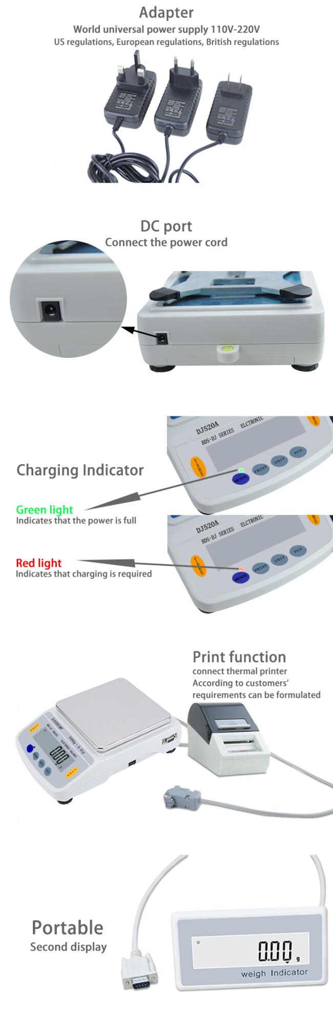 Laboratory analytical balance Precision Electronic balance 5KG 0.01Digital weighing scales compact Teaching scale